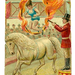Victorian Scrap - Circus Horse Rider