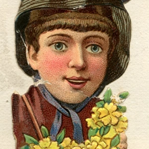 Victorian Scrap -- Flower Girl