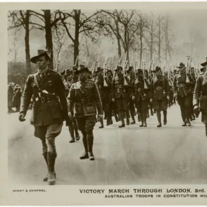 Victory March, London - Australian Troops, Constitution Hill