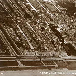 View from an aeroplane of Hove, East Sussex, England