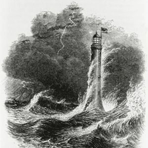 View of Bell Rock lighthouse by Percival Skelton