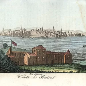 View of Boston in the early 19th century