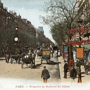View of the Boulevard des Italiens. Paris