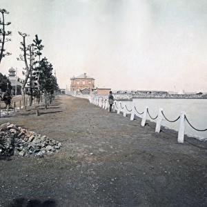 View along the bund, Yokohama, Japan, circa 1880s