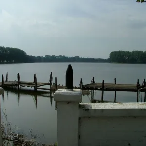 View over Dikkebus Lake, Dickebusch, Belgium