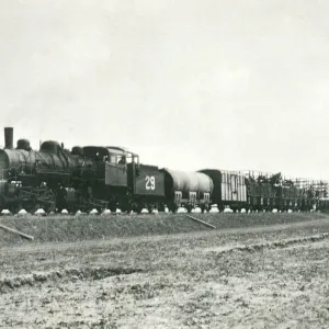 View of a fully armed train, Iraq