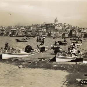 View across the Golden Horn toward Galata, Istanbul, Turkey