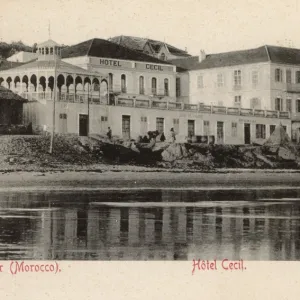 View of Hotel Cecil from the sea, Tangier, Morocco