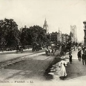 View looking West along Whitehall, London