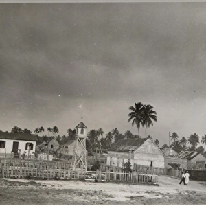 View of Loyola Camp with clouds, British Honduras