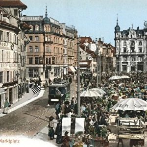 View of the Market Place, Basel, Switzerland