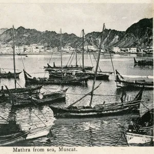 View of Mathra from the sea, Muscat, Oman