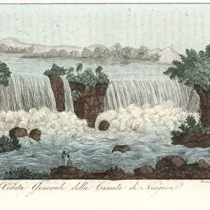 View of Niagara falls, 19th century