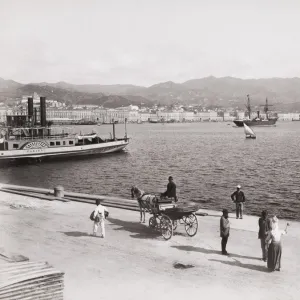 View of the port at Messina, Sicily Italy