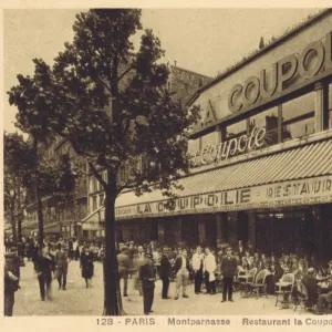 A view of the restaurant La Coupole in Montparanasse, Paris