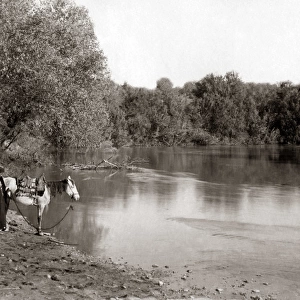 View of the River Jordan, Palestine (Israel) circa 1880s