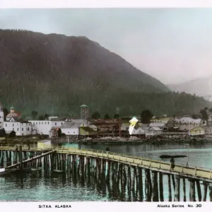 View of Sitka, Alaska, USA