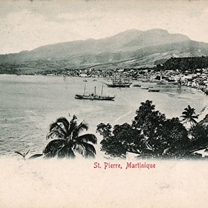 View of St Pierre, Martinique, West Indies