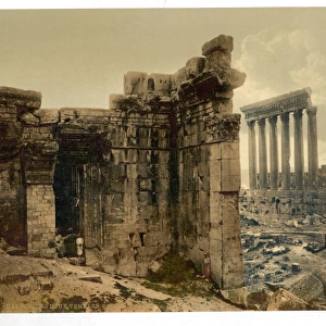 View of the two temples, Baalbek, Holy Land, (i. e. Ba labak