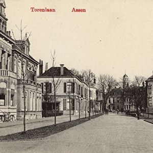 View of Torenlaan, Assen, Drenthe, Netherlands