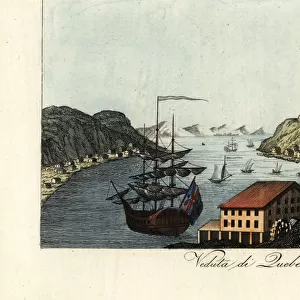View of the town of Quebec, Canada, circa 1800