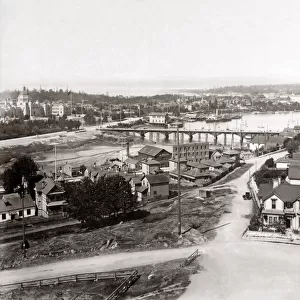 View of Victoria, British Columbia, Canada, circa 1890. Date: circa 1890