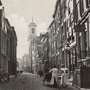 View of Wijnstraat, Dordrecht, South Holland, Netherlands