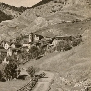 Village of Pal and Botella hill, Valleys of Andorra