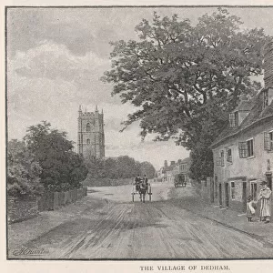 The village street, Dedham, Essex. Date: circa 1860