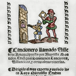 Villete de Amor by Baptista Montidea. Colored engraving