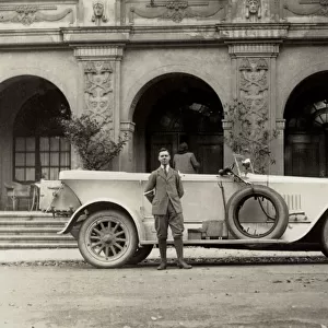 Vintage Car and grand building
