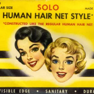 Vintage Hairnet Packaging - Solo Human Hair Net Style