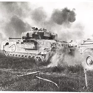 Vintage photograph WW II - British Churchill tank
