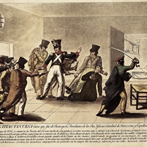 VINUESA, Mat�(1770-1821). Assault ot the prison