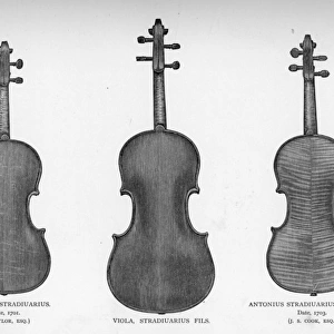 Two violins and a viola by Stradivarius