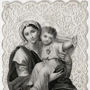 The Virgin Mary and Baby Jesus - Devotional Card