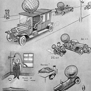 A vision of the (near) future, WW1 cartoon by H. M Bateman