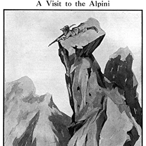 A Visit to the Alpini - 19? by Bruce Bairnsfather, WW1