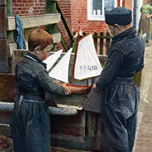 Volendam, The Netherlands - Two young Dutch Boys