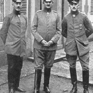 Von Brandis and German officers in 1916