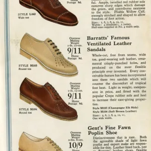 W Barratt & Co Ltd shoe catalogue, shoes