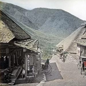 Wada Toge, Japan, circa 1880s - Location is now a ski resort. Date: circa 1880s