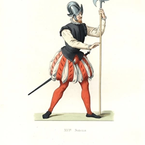 Walloon soldier, 16th century, in a morion