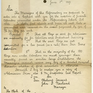 Wandsworth Reformatory Letter