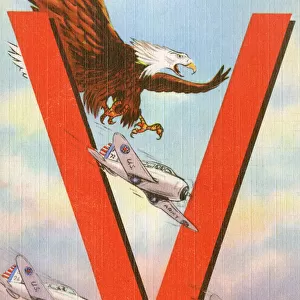 US War effort postcard - 1941 - Keep em Flying