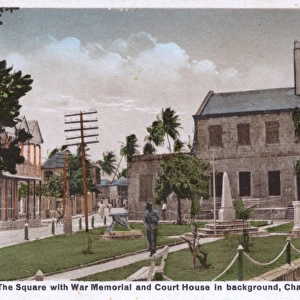 War Memorial and Court House, Charlestown, Nevis