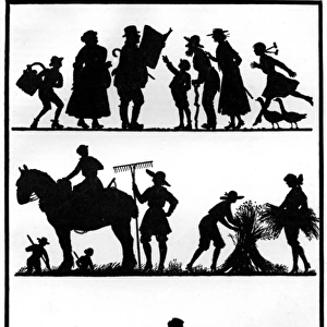 War Time in the Country in Silhouette
