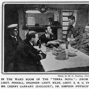 In the ward room of the Terra Nova