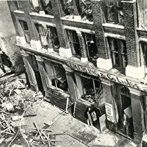 Wartime bomb damage in Old Street, London, WW2