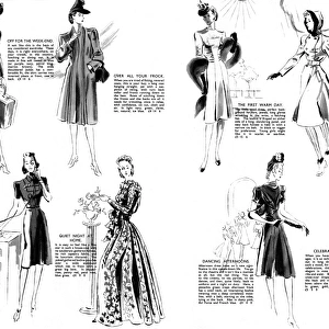 Wartime fashion article, Britannia and Eve magazine, 1941